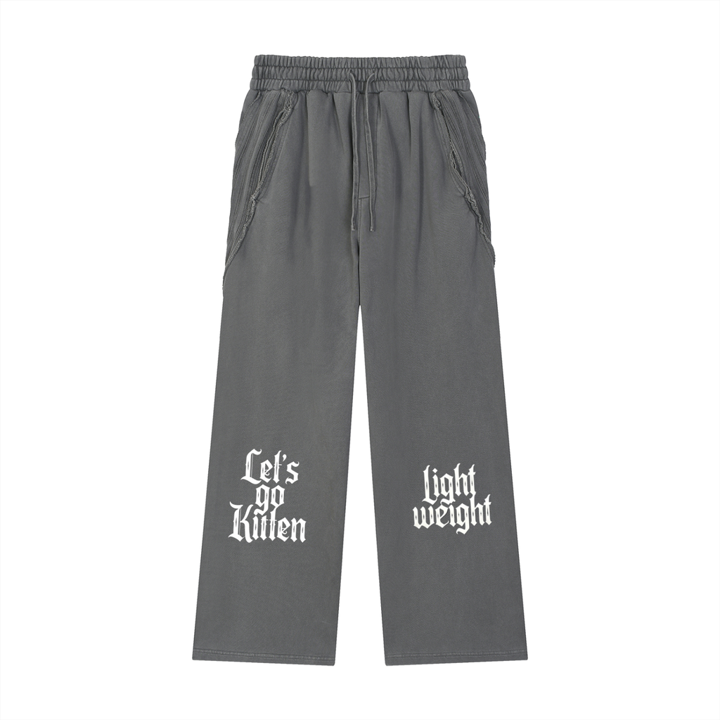 Snow Washed Tape Raw Edge Sweatpants