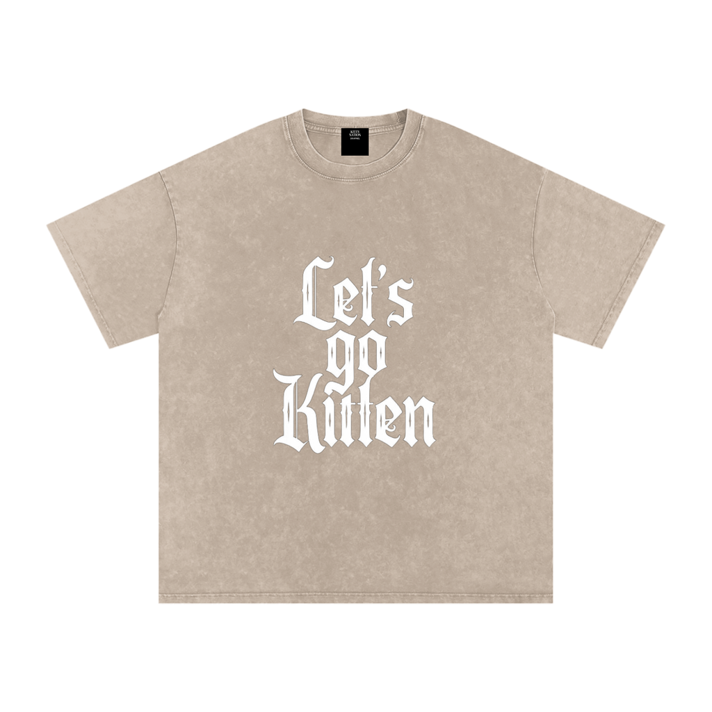 Snow Washed Oversized Cotton T-Shirt