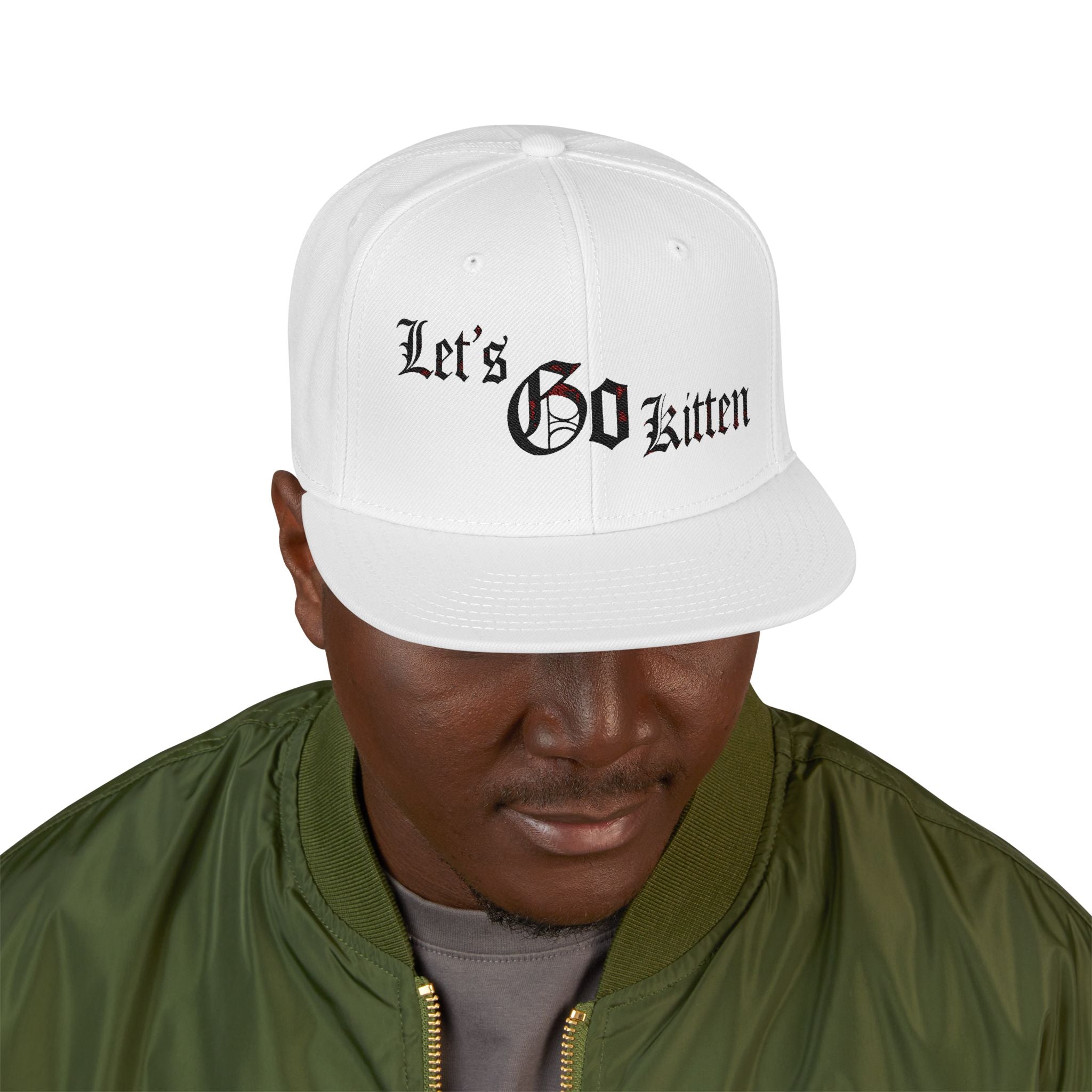 Gothic Let's go kitten  (Kitty Nation) Snapback (Embroidery)