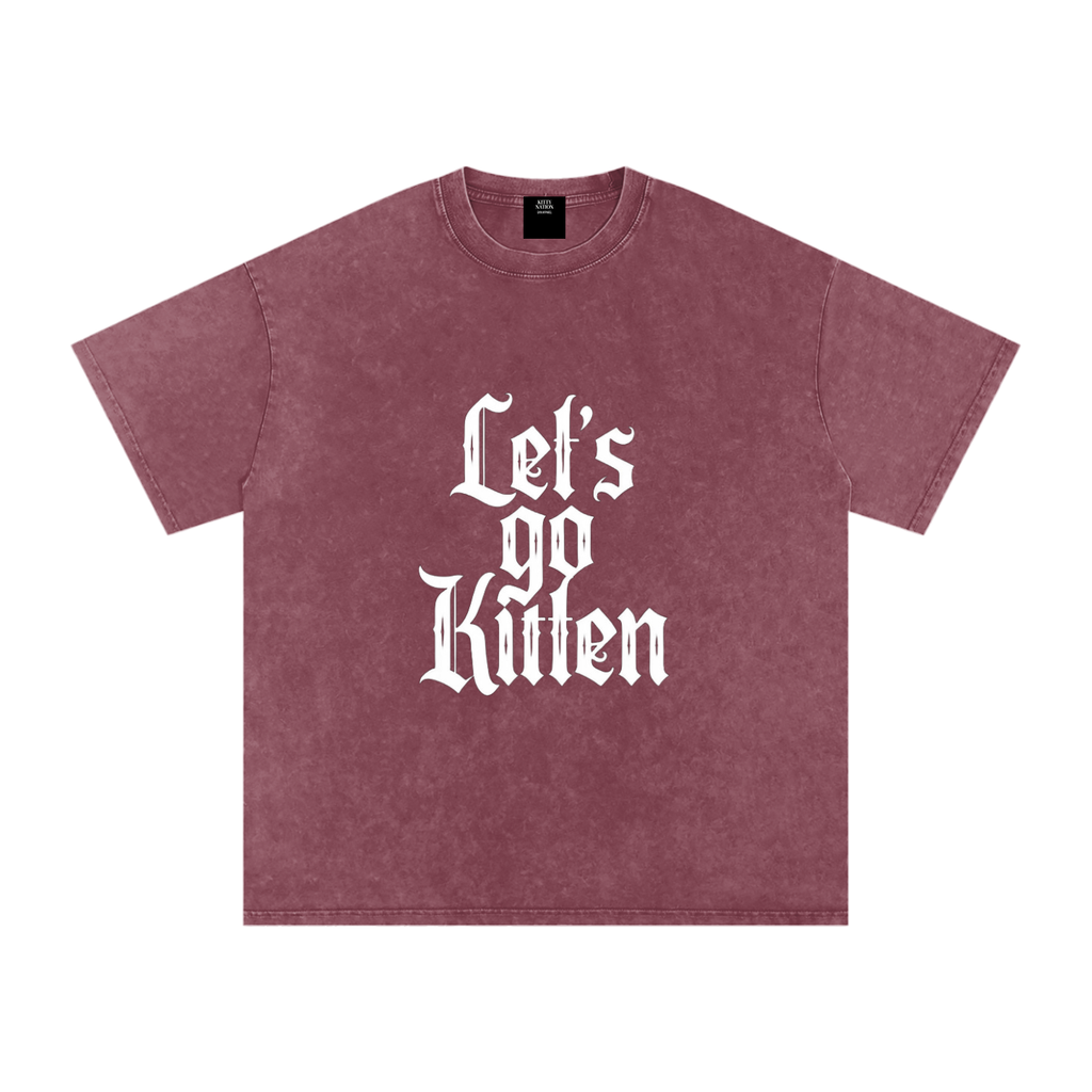 Snow Washed Oversized Cotton T-Shirt