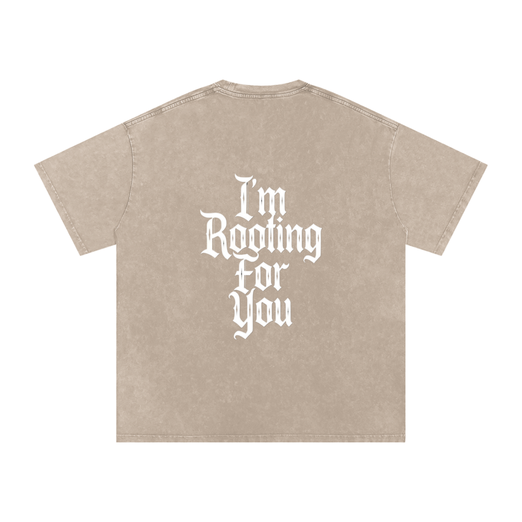 Snow Washed Oversized Cotton T-Shirt