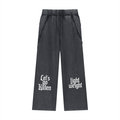 Snow Washed Tape Raw Edge Sweatpants